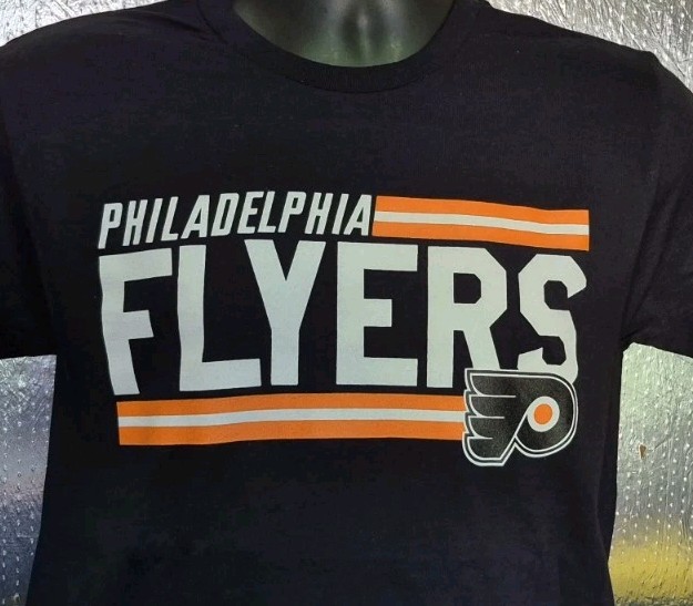 Philadelphia Flyers T-shirt Gildan Heavyweight Black Phila Flyers T-Shirts