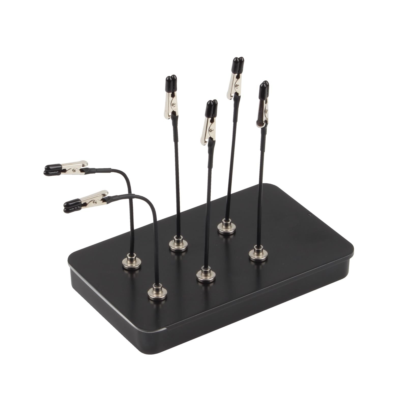 KVMORZE Metal Model Painting Stand Base and 15Pcs Magnetic Bendable Black