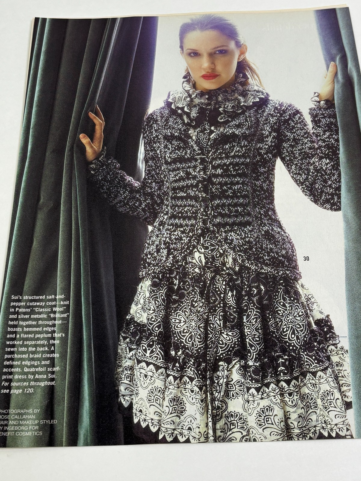 Fitted Jacket Women's Size Knitting Pattern Magazine Pages