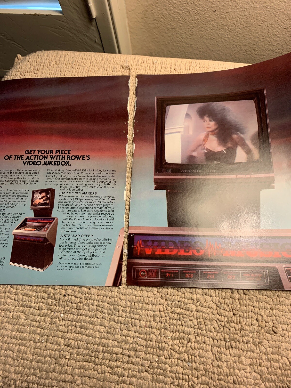 11-8 1/4” Rowe Golden 89 Sapphire jukebox FLYER