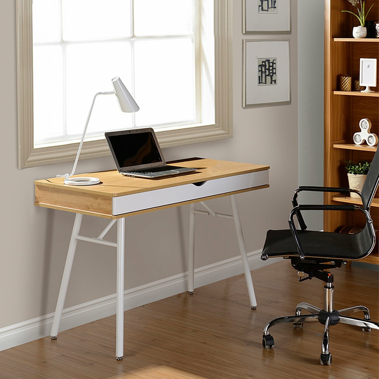 Techni Mobili Modern Computer Desk Workstation w/ Multi-compartment & Drawers