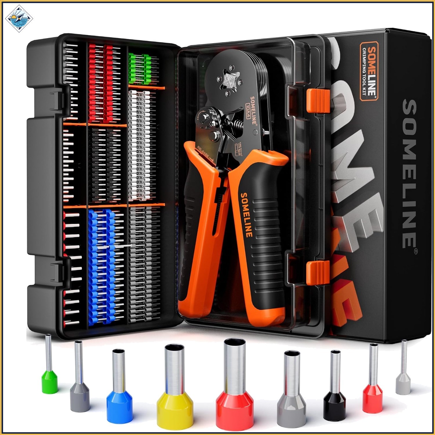 Professional Crimping Tool Set for Electrical Applications, 9 Sizes of Ferrules