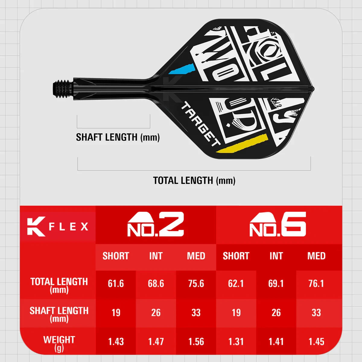 CHRIS DOBEY TARGET K-FLEX 1 PIECE INTERMEDIATE SHAFT NO2 FLIGHT