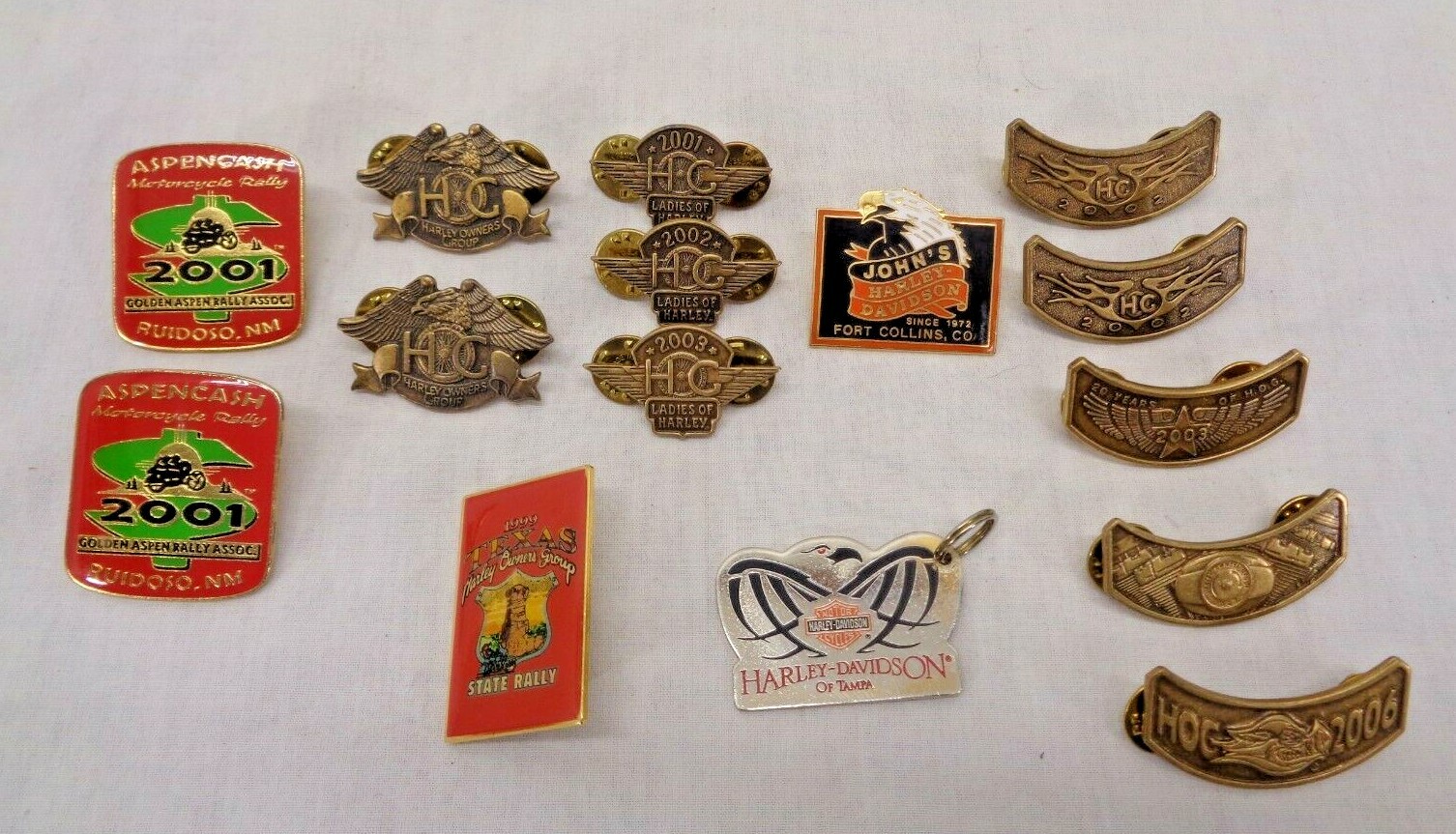 Harley-Davidson Motorcycles HOG Owners Group Pin Lot of 15 - Ladies of Harley