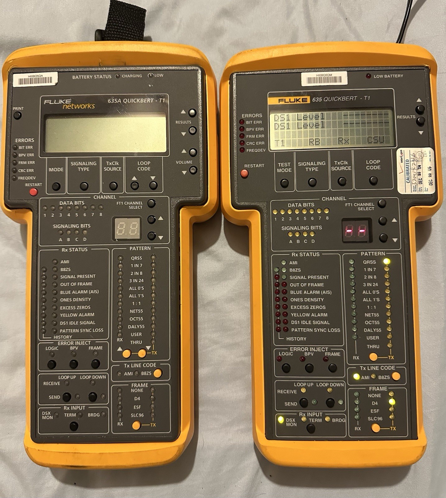 Fluke Networks 635 & 635A QuickBERT-T1 DS1 Cable Tester