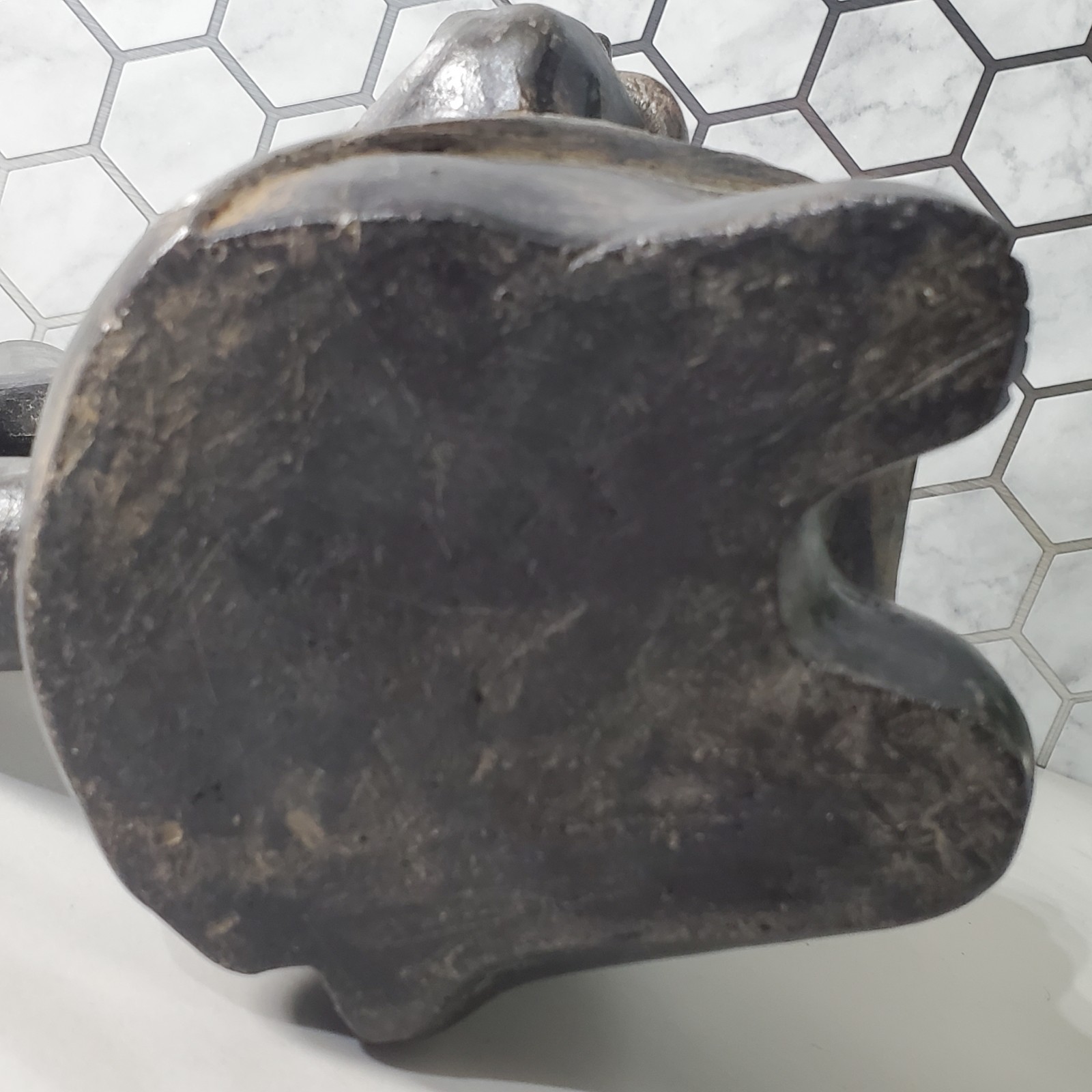 Pre Columbian Blackware Chimu Inca Sitting Figural Vessel Replica