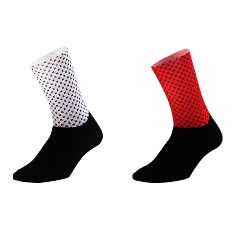 2Pairs Cycling Socks Riding Bicycle Bike Sports Ankle Socks XC MTB BMX Red White