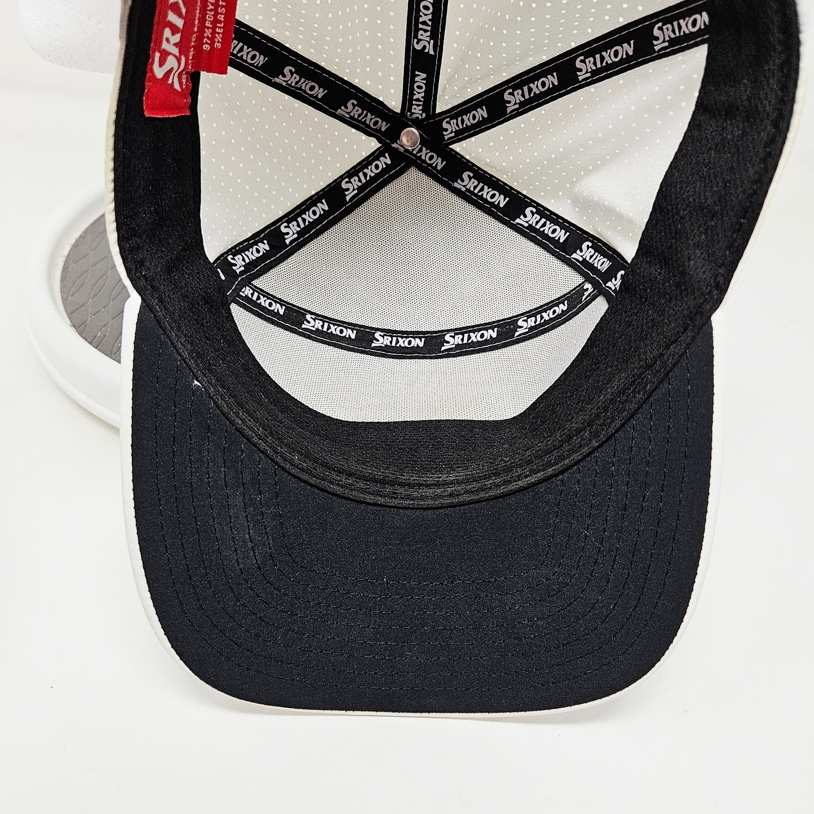 Srixon Golf Snapback Hat White Logo Stains Flaws