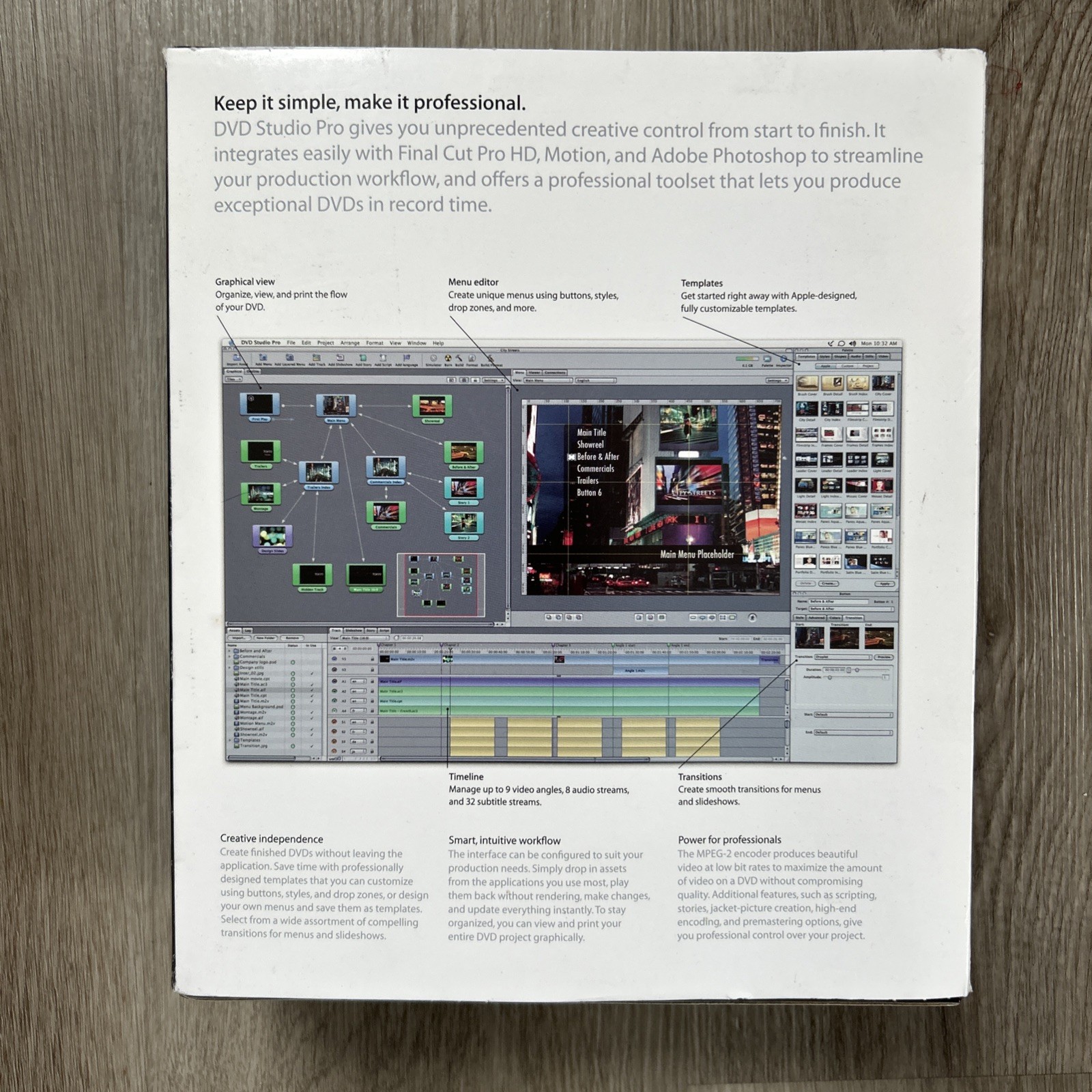 Apple DVD Studio Pro 3 Upgrade Professional DVD Authoring Software Complete