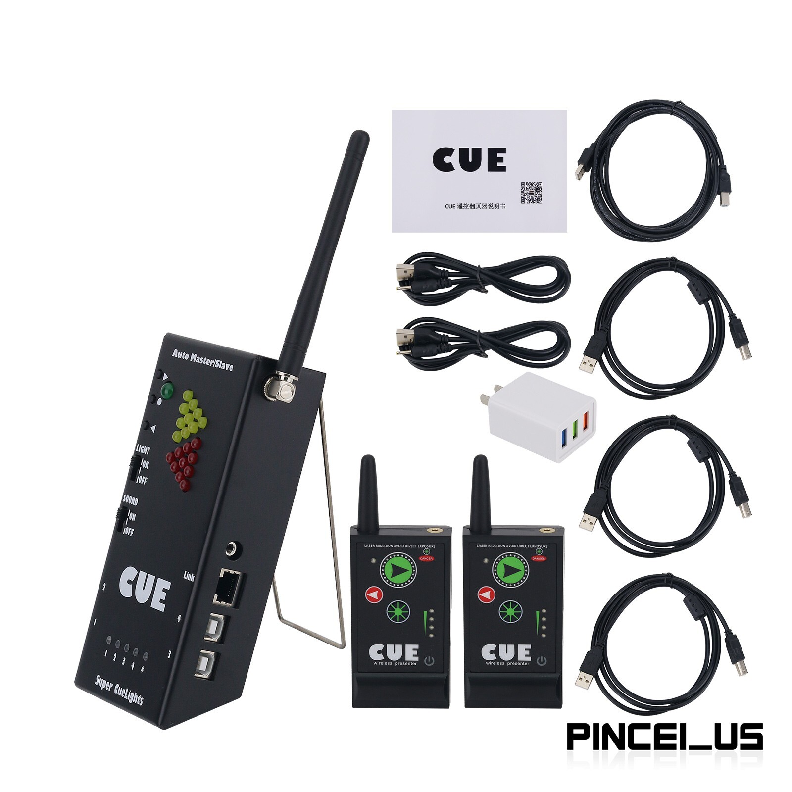 Presenter Remote Super Cuelight 1 RX and 2 TX for PowerPoint Presentation