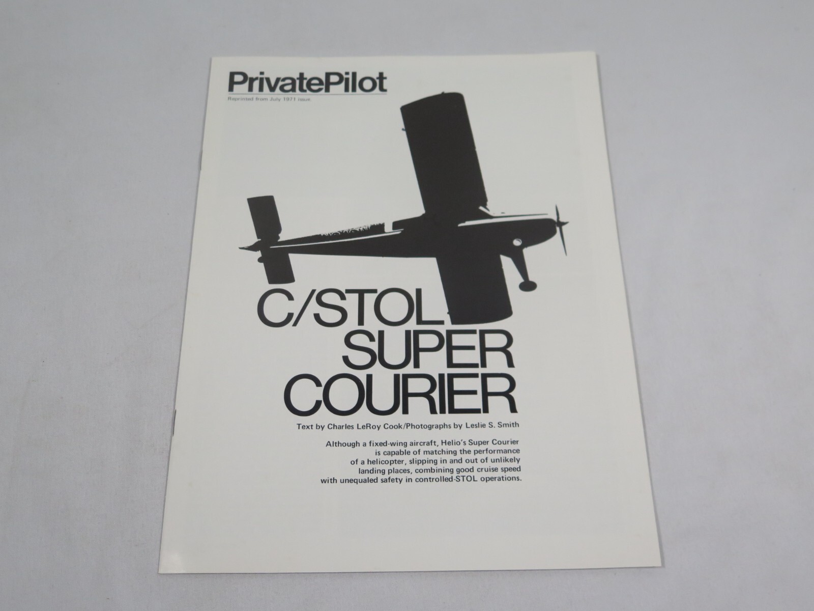 PrivatePilot Reprinted from July 1971 issue C/STOL Super Courier