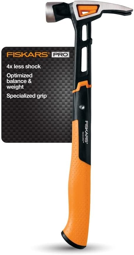 Fiskars 750230 IsoCore 20 oz General Use Hammer Anti Shock BRAND NEW 15.5 Inch