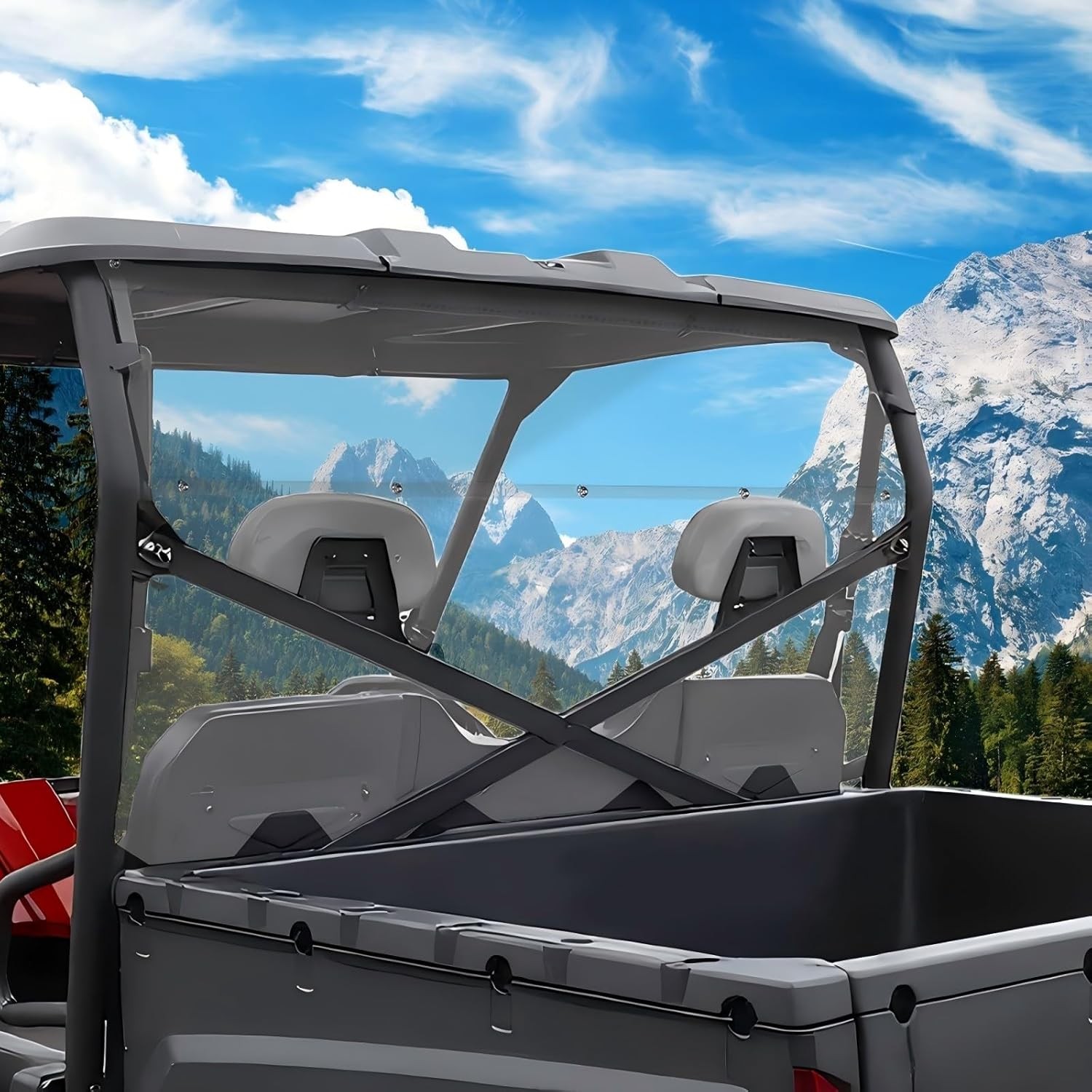 Rear Windshield For Polaris Ranger 800/Ranger XP 800 2010-2014 Clear Back Window
