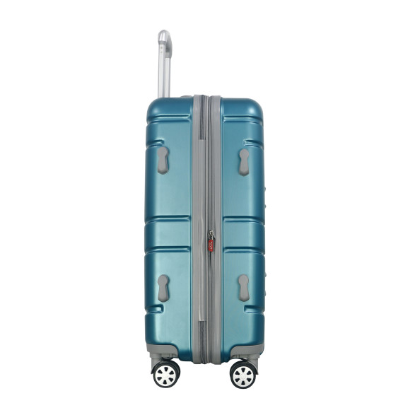 Olympia USA Denmark Plus Expandable Hardcase Mid-Size Suitcase (Teal, 26")