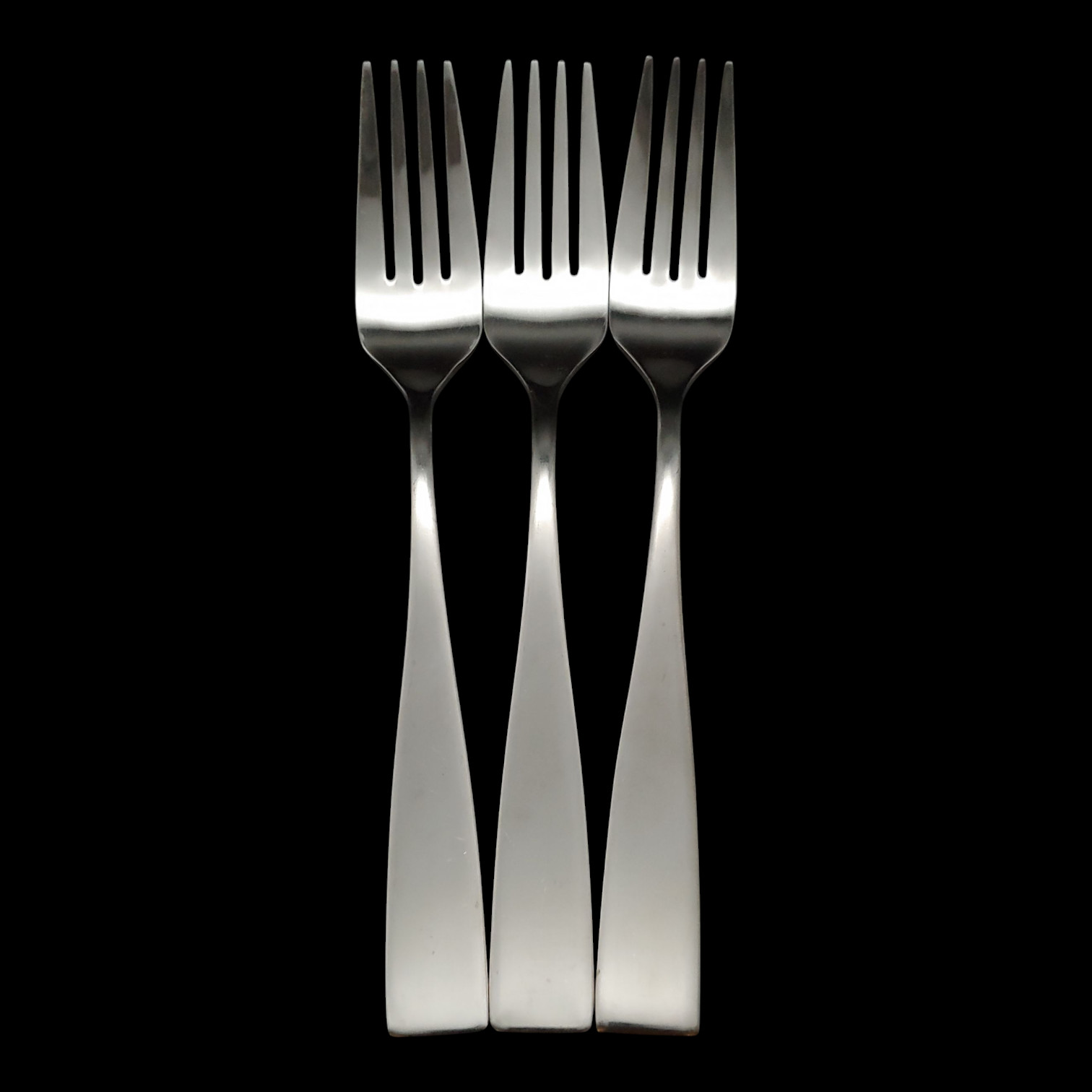 3 Gourmet Settings Strand Dinner Forks  - 8" Satin 18/10 Stainless Steel
