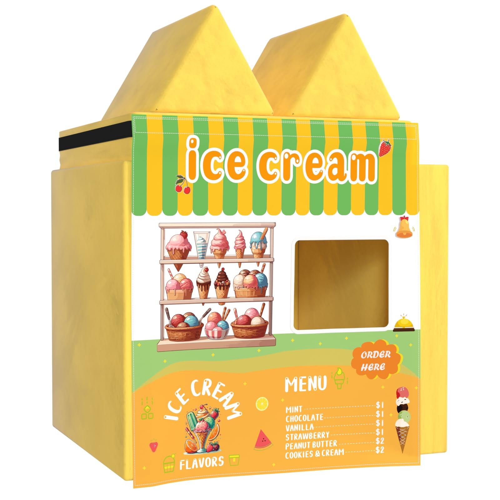 Ice Cream Store Play Panel for Kids Play Couch Foam Sofa Modular Play Set