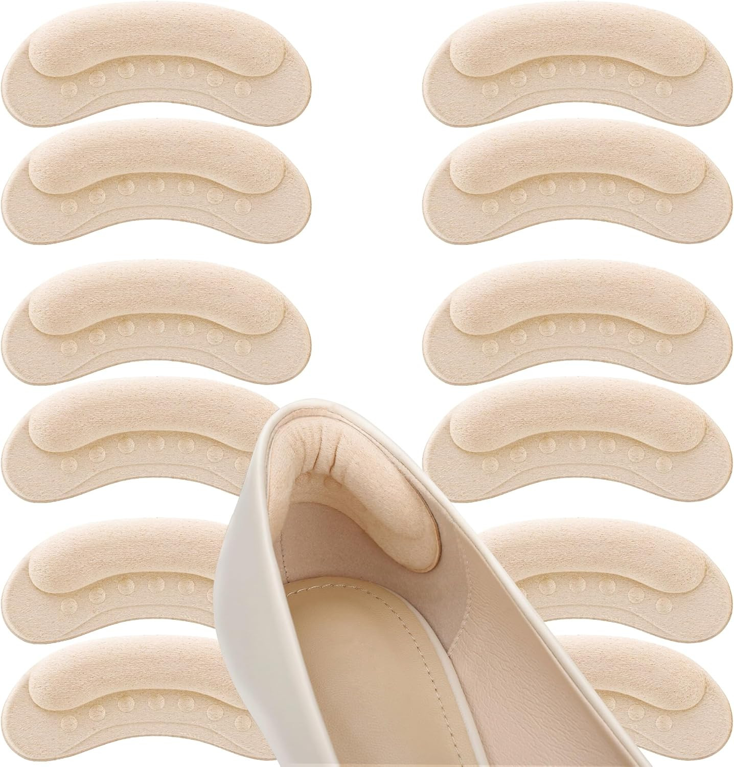 6 Pairs Heel Cushion Pads for Loose Shoes – Shoe Heel Grips Inserts for Women &