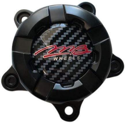 MB Wheels Flat Matte Black Wheel Rim Hub Chaos 5 lug Cover Center Cap C-323-1