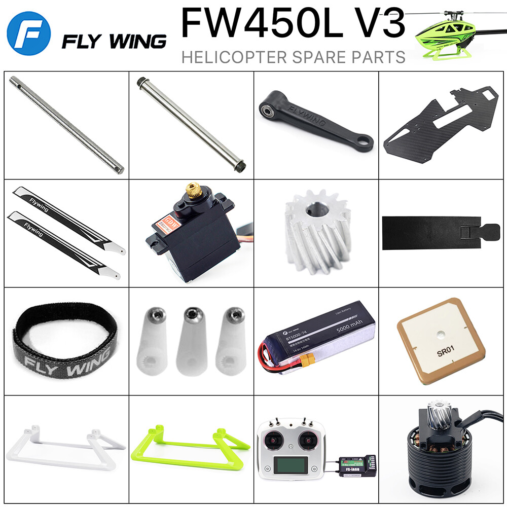 Fly Wing FW450L V3 Helicopter Parts Battery Motor ESC Servo Main Shaft Original