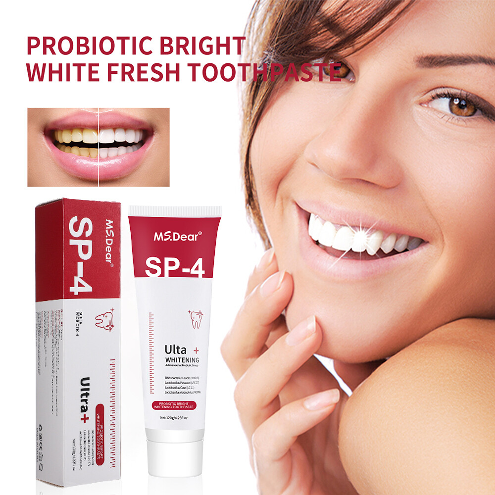 5PACK Toothpaste, Whitening Sp-4 Toothpaste, Sp-4 Probiotic Whitening Toothpaste