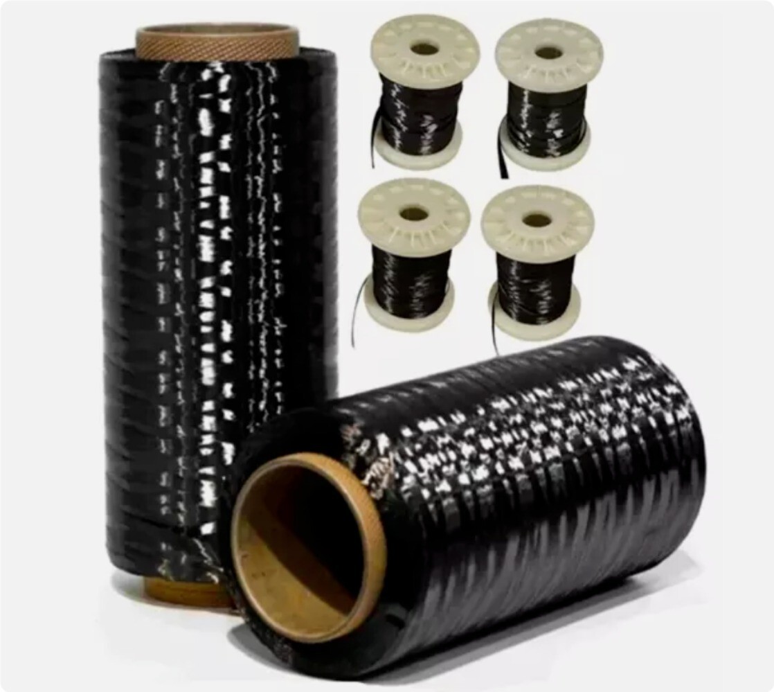 1K/3K/6K/12K/24K/48K/50K Carbon Fiber Fibre Tow Filament Yarn Thread Tape 200M