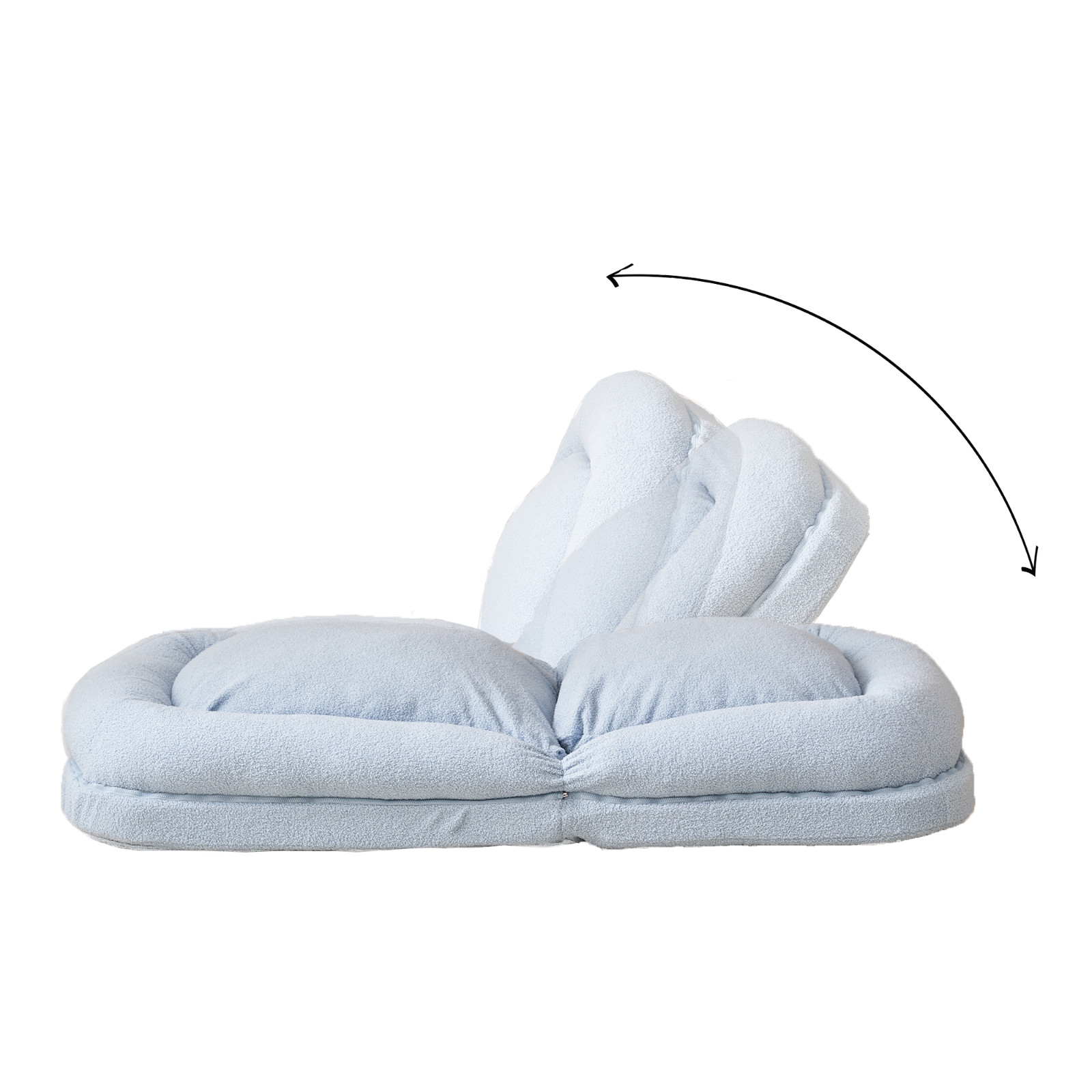 Triple Fold Down Sofa Bed,Blue