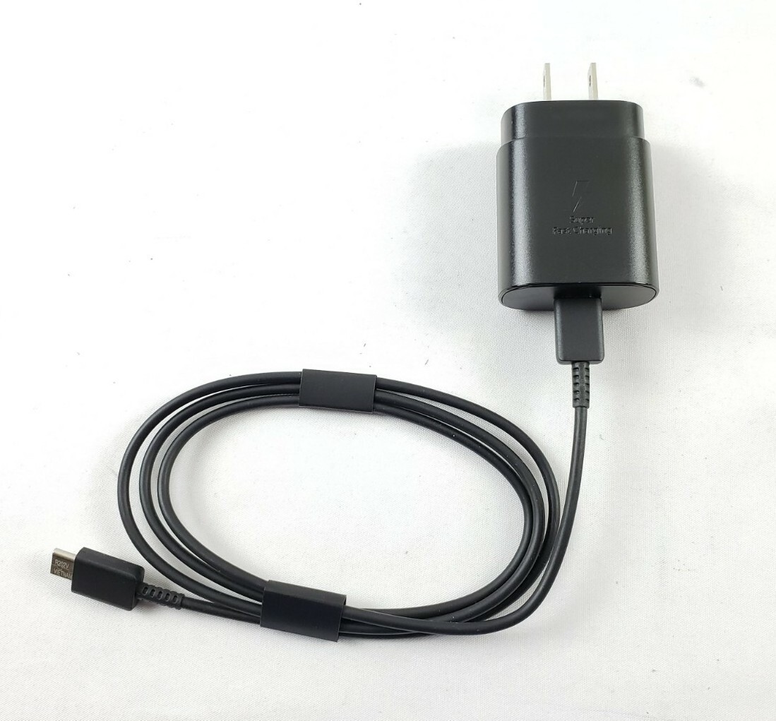 NEW Genuine Samsung EP-TA800 25W Black Super Fast Charger w/ USB-C Cable
