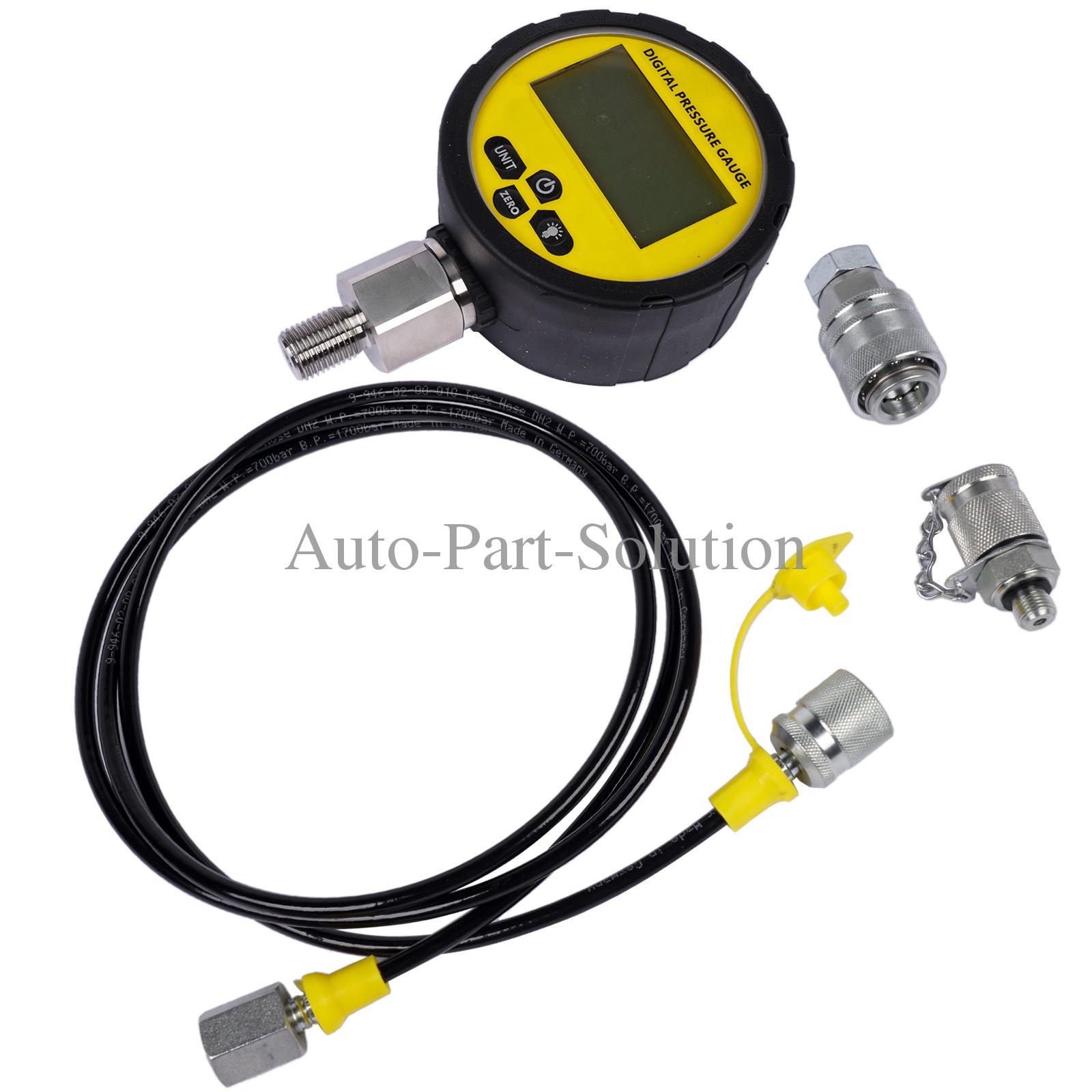 Intelligent Digital Pressure Gauge With 1/4" NPT Connector 4-Digit LCD Screen