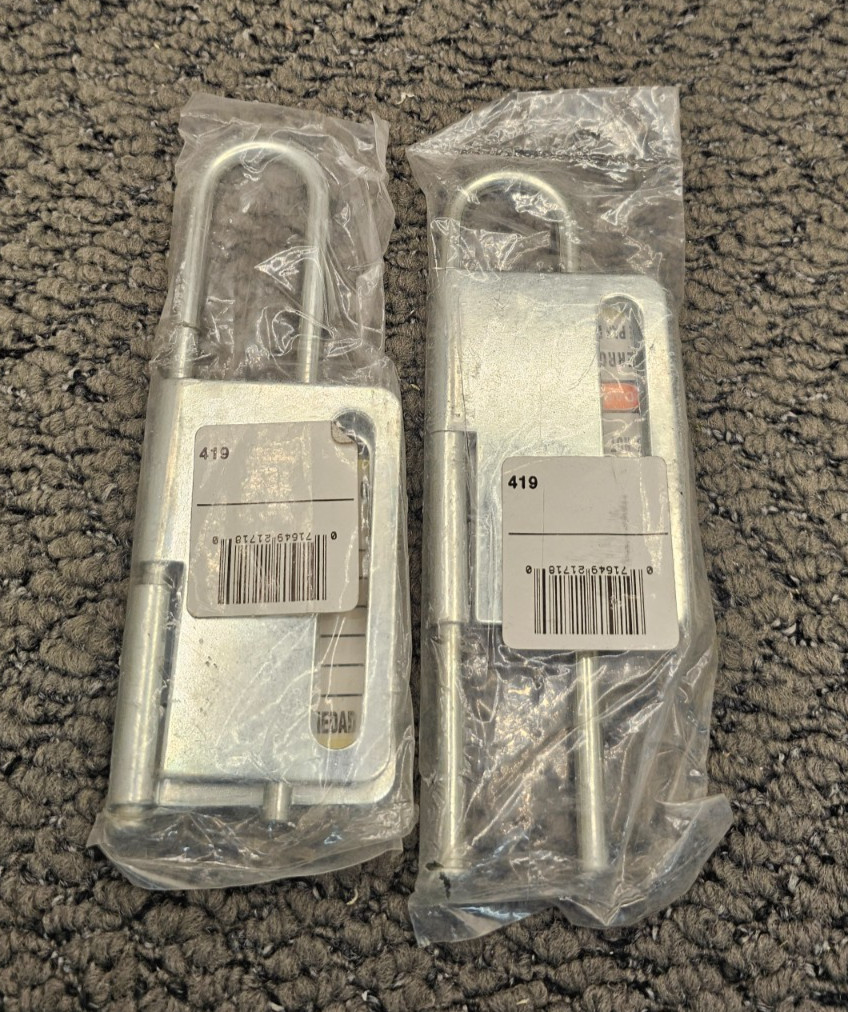 (QTY 8) Master Lock 419 Steel Lockout Safety Hasp 3 Inch (76mm) Jaw Clearance