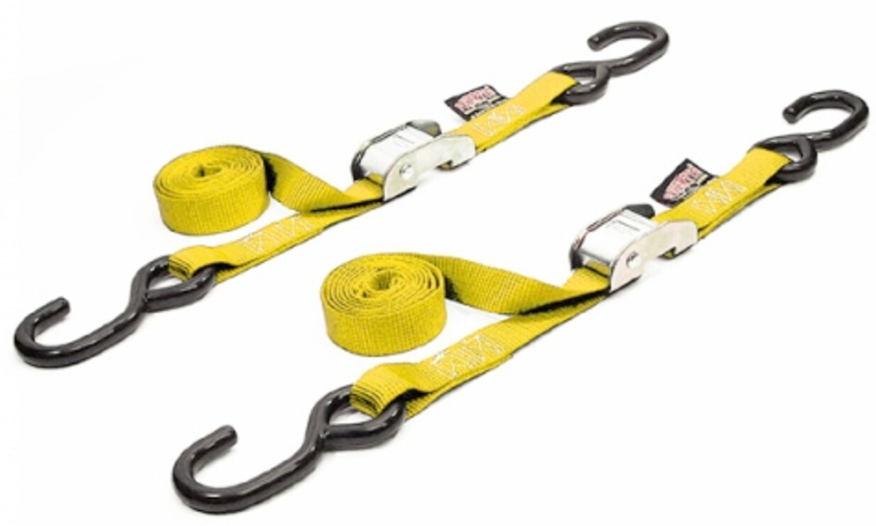 Powertye 1" Standard Cam Buckle Tie Downs Yellow (22268)