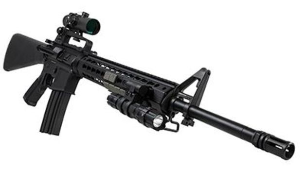 Vism Keymod 1in Extended Flashlight Mount/Modular, Black VMFLKMMR Rings