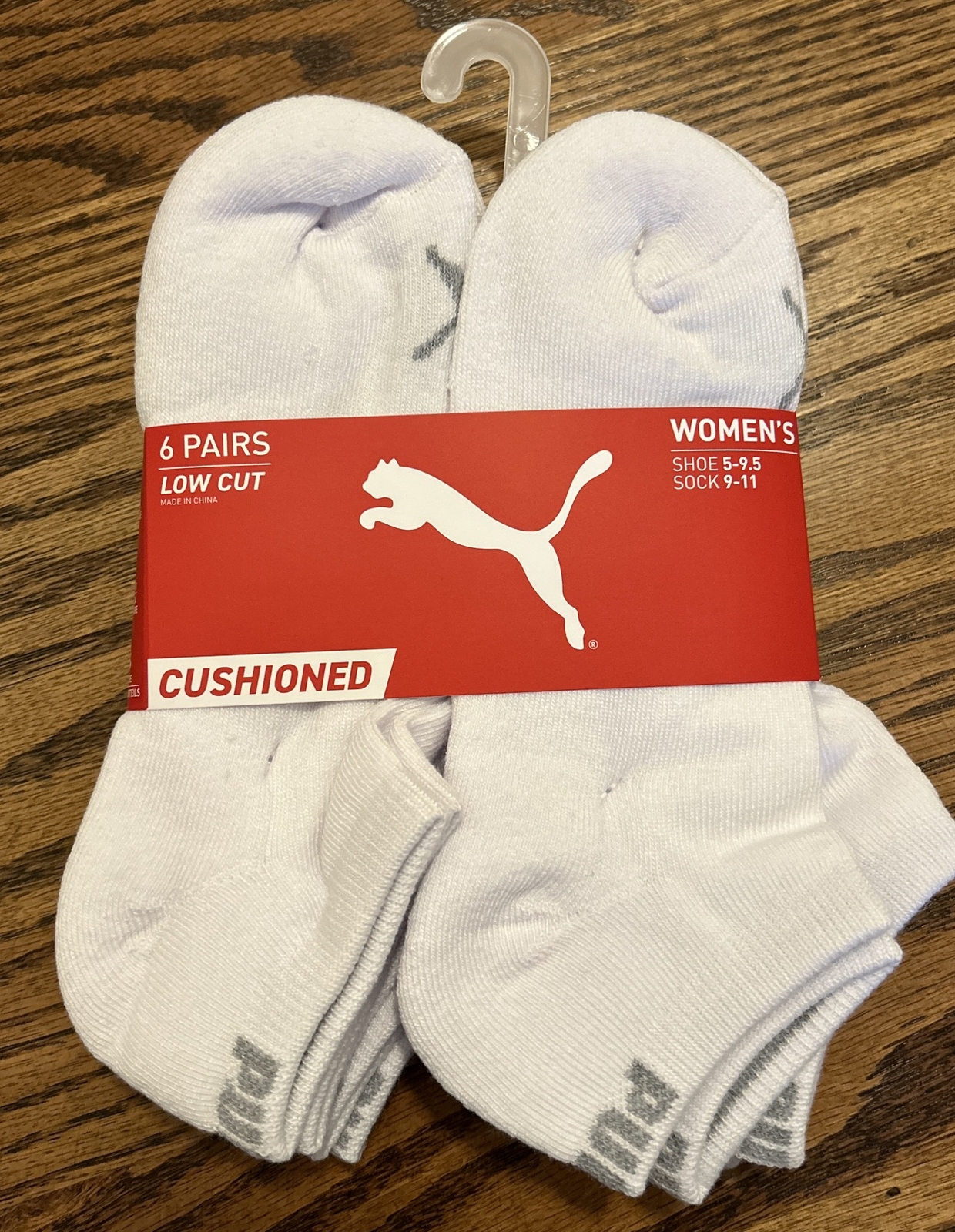 New Puma Women’s White  Low Cut Socks 6 pack NWT