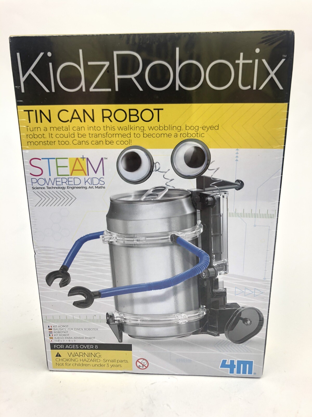 KidzRobotix Tin Can Robot Kit Educational Gift Toy Fun Project! Ages 8 & Up