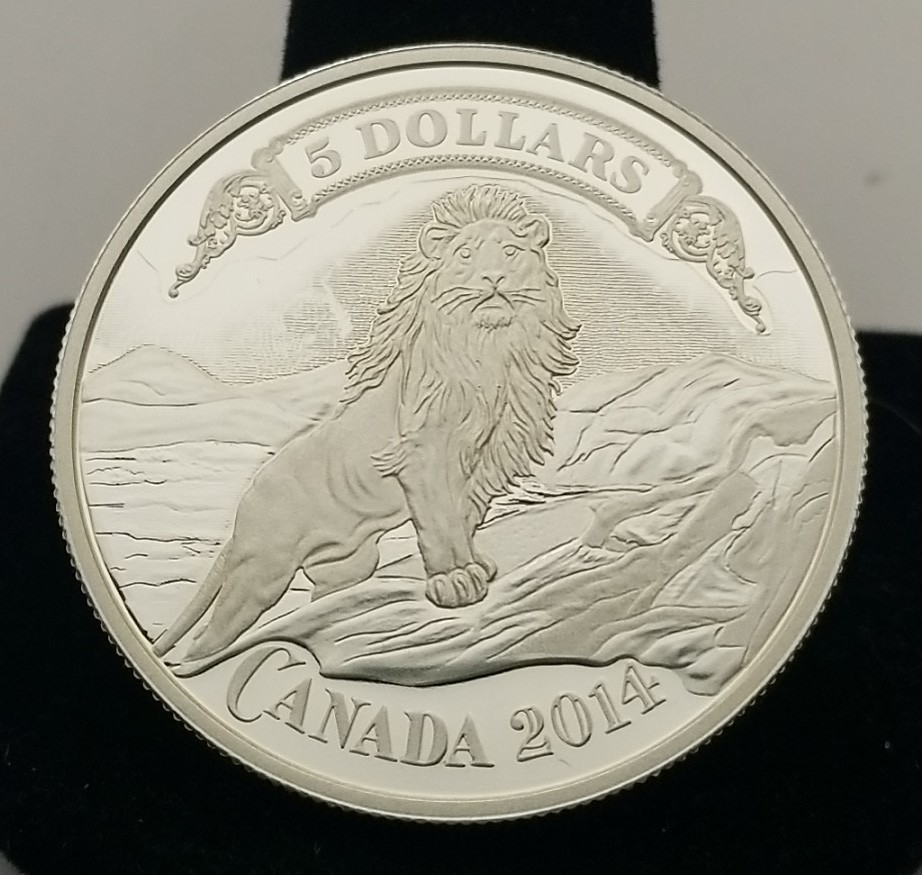 2014 Canada Silver $5 Bank Note - Lion of the Mountain #22054