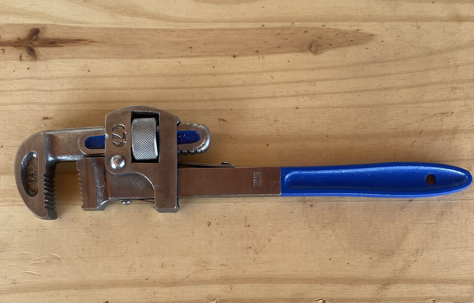 Vintage Mansco 14 Inch Pipe Wrench Drop Forged. West Germany. Restored