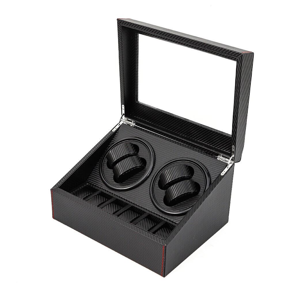 4+6 Automatic Rotation Watch Winder Box Storage Case Self Winding Display Box