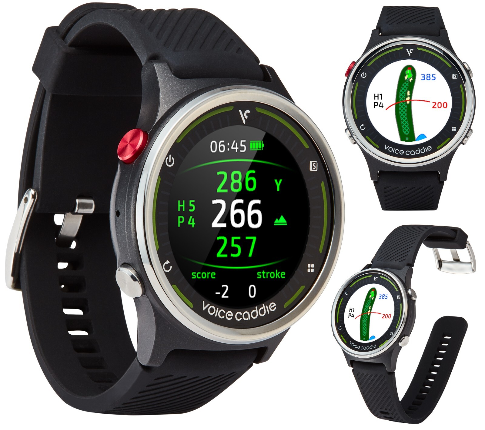 Voice Caddie G1 Golf GPS Watch with Green Undulation, Slope, & F/M/B Yardages