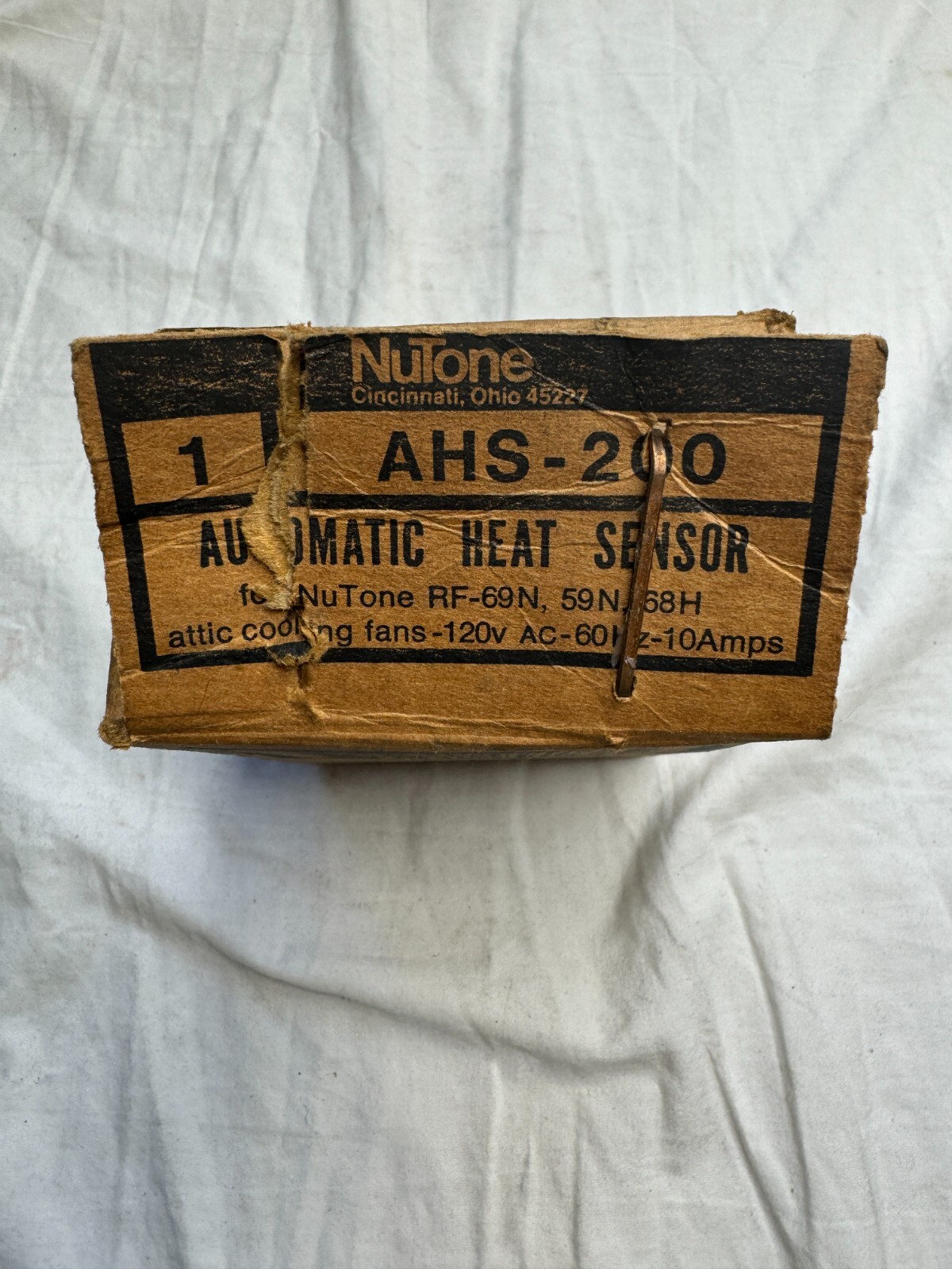 NUTONE AHS-200 AUTOMATIC HEAT SENSOR 10 AMP 120 V 60 HZ