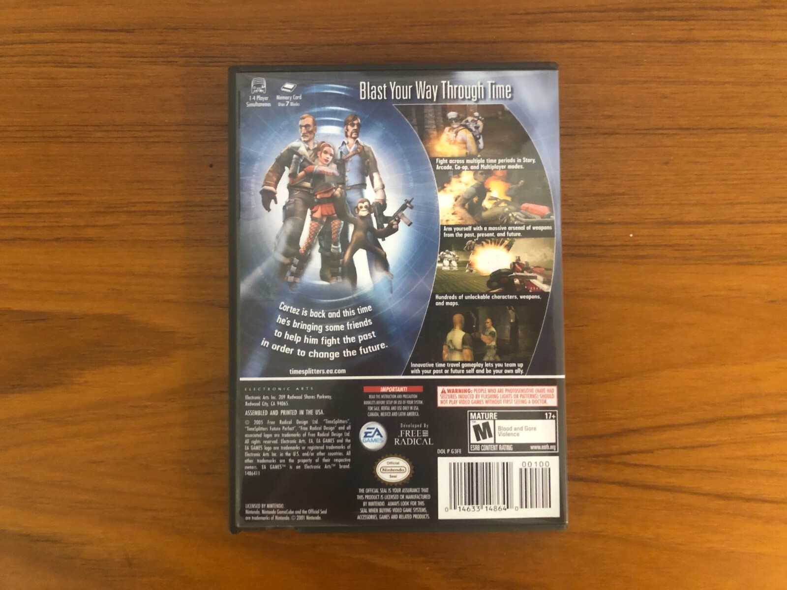Replacement GameCube Case for TimeSplitters: Future Perfect