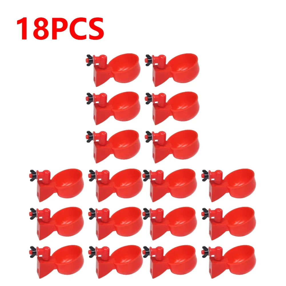 18PCS Chicken Automatic Watering Cups Drinker Waterer for Duck Quail Hen Poultry