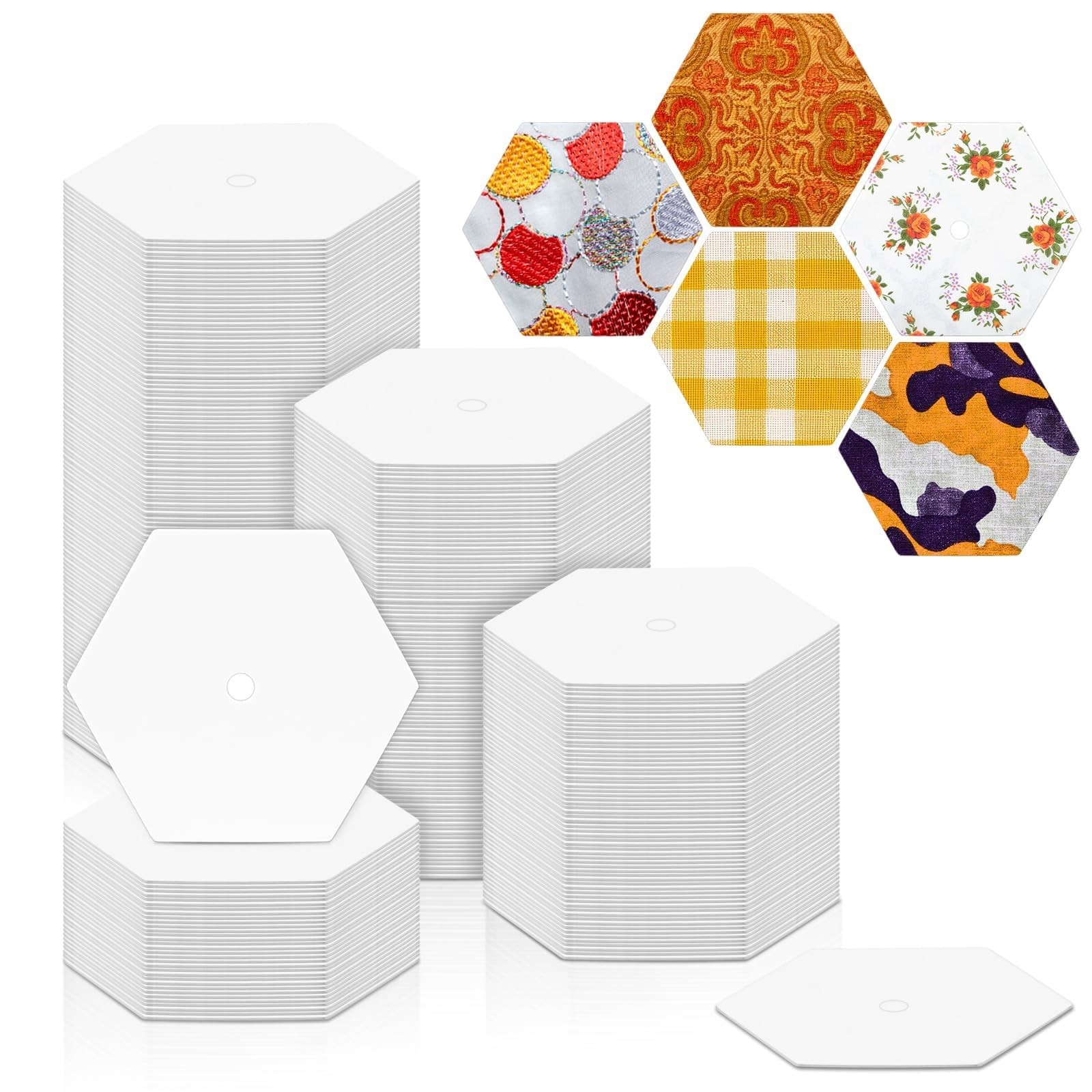 500 PCS Hexagon Quilting Templates Paper Piecing 1 Inch Patchwork Crafts