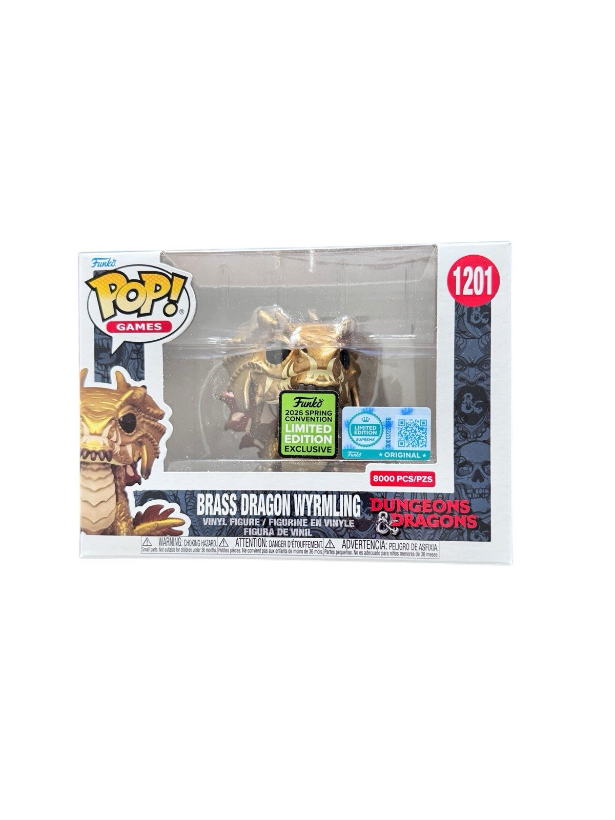 Funko Pop Brass Dragon Wyrmling #1201 2026 ECCC SHARED LE 8000 W/ Pop Protector