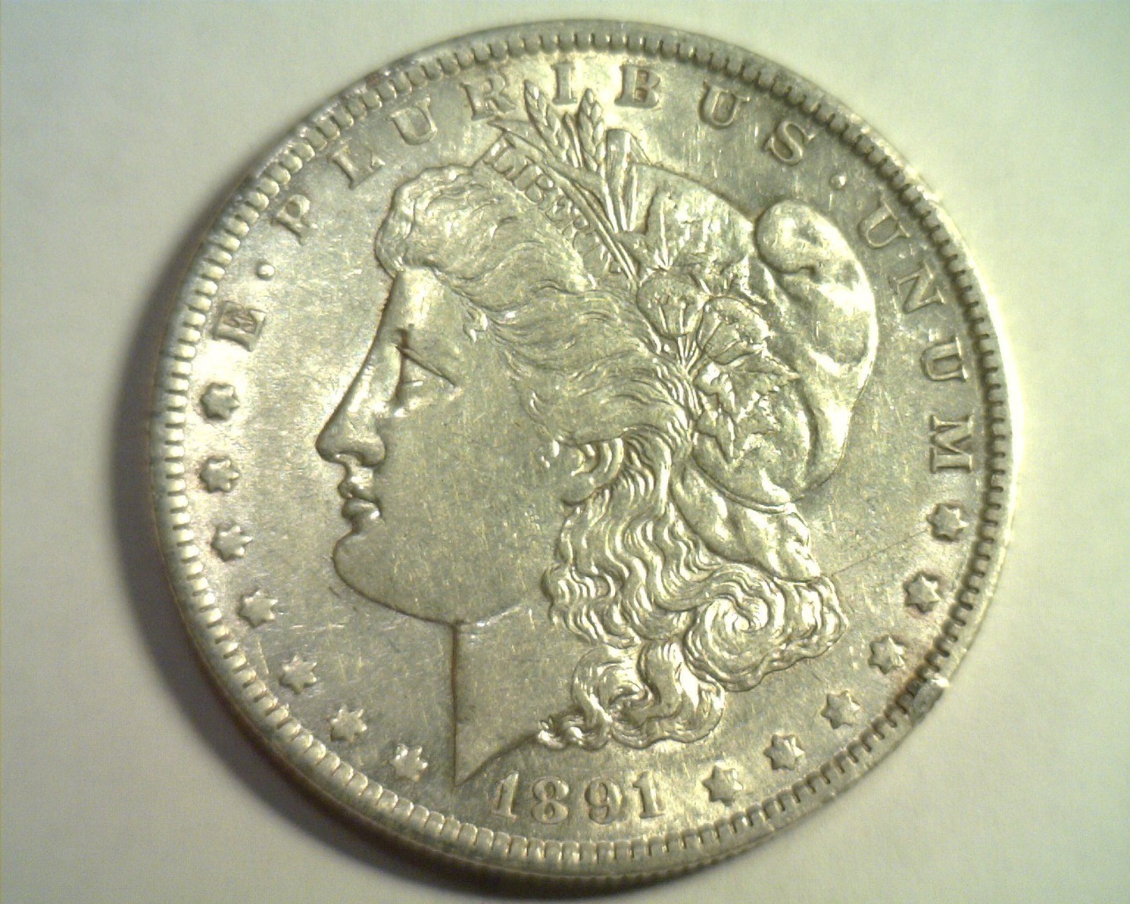 1891-O MORGAN SILVER DOLLAR ABOUT UNCIRCULATED+ AU+ NICE ORIGINAL COIN BOBS COIN