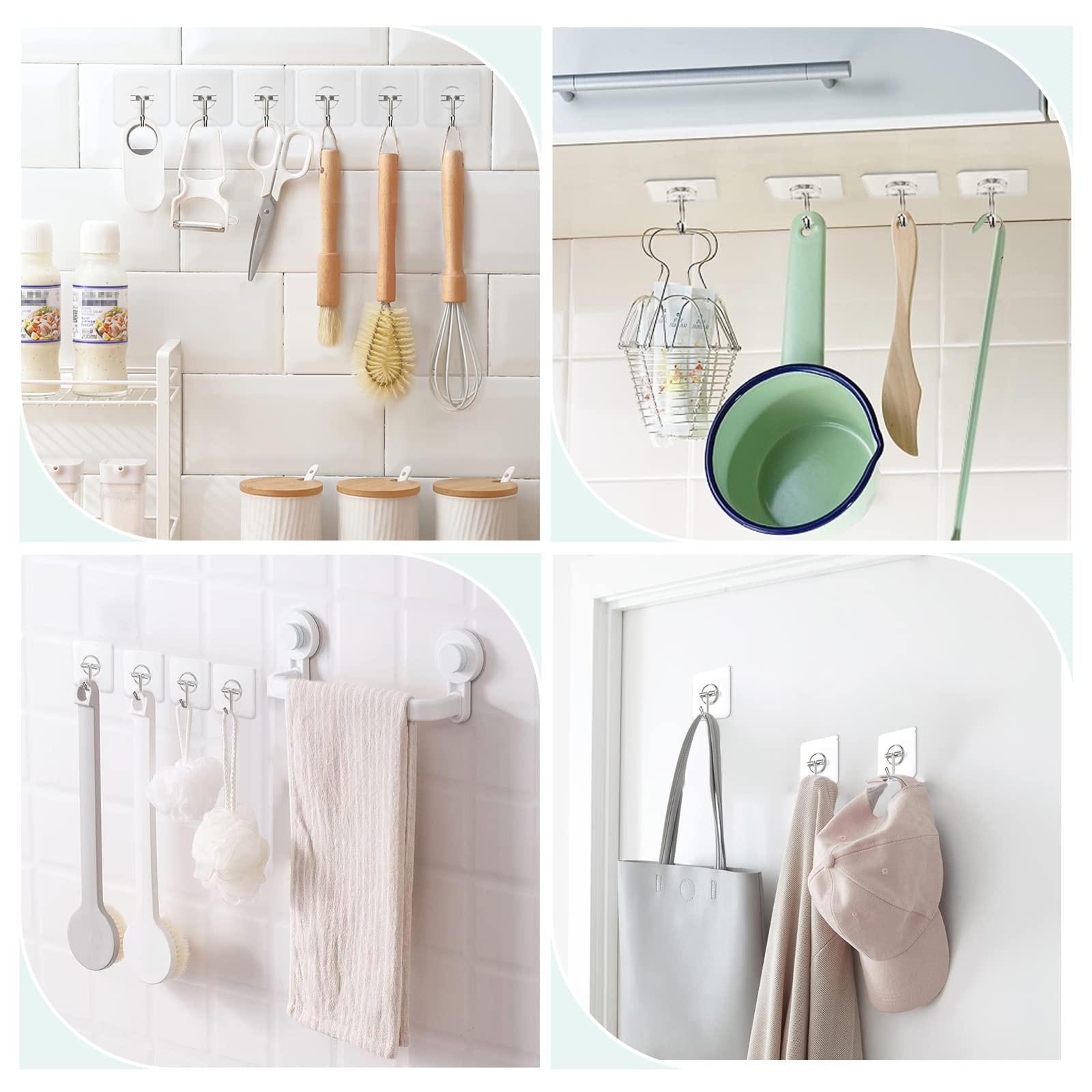 Lomrsiul Wall Hooks for Hanging, Clear Removable Window 13 lb