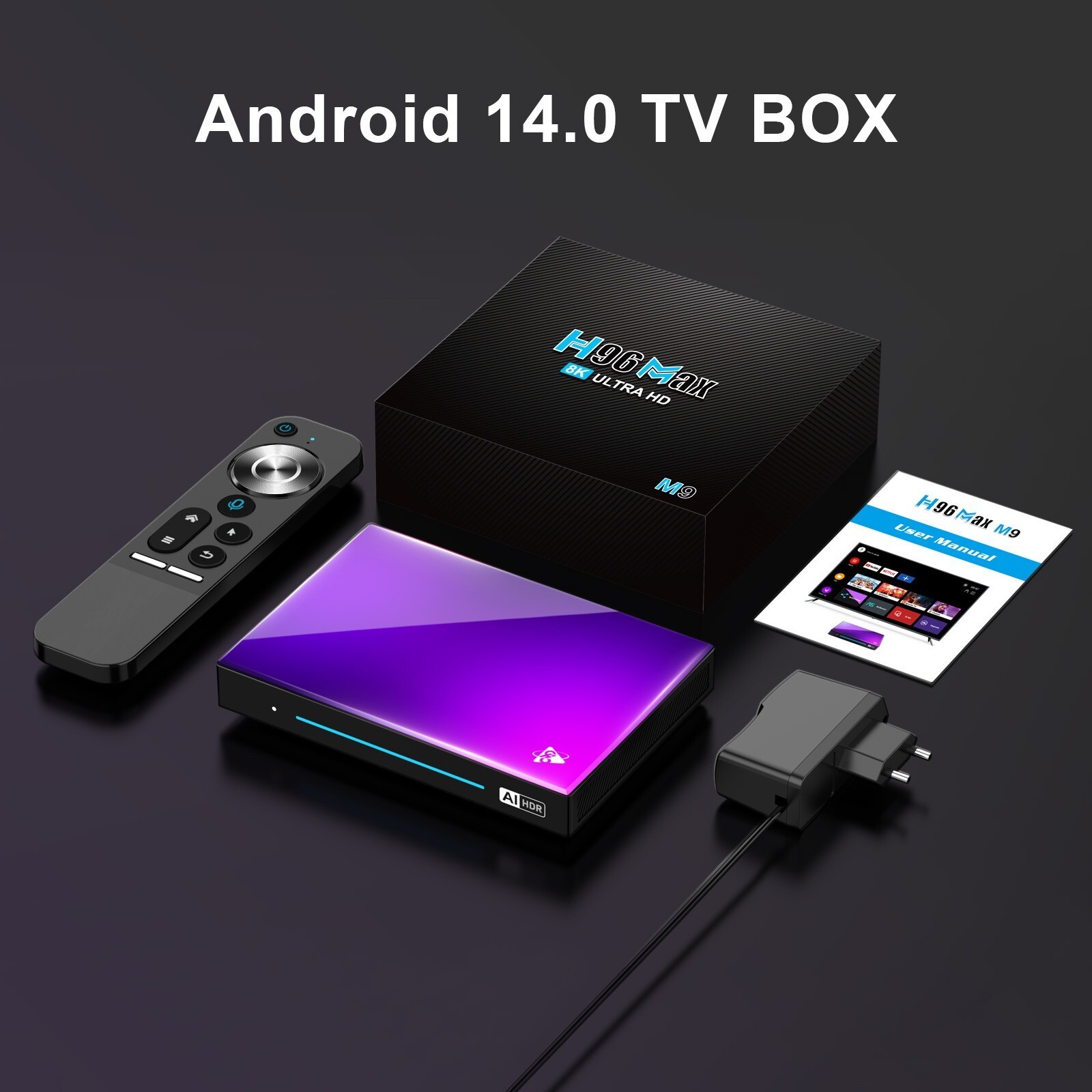 H96 Max with Android 14, 8GB RAM, 128 GB ROM Android Box