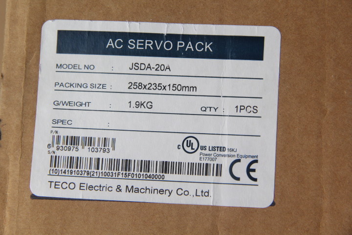 1PC New TECO JSDA-20A Servo Drive Expedited Shipping