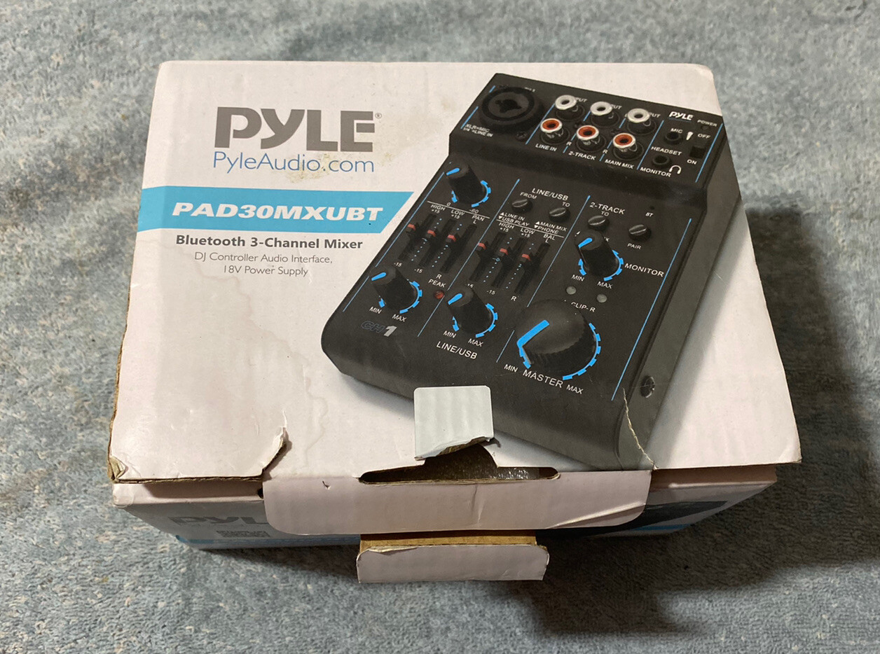PYLE 3 Channel Bluetooth Audio Mixer - DJ Sound Controller Interface