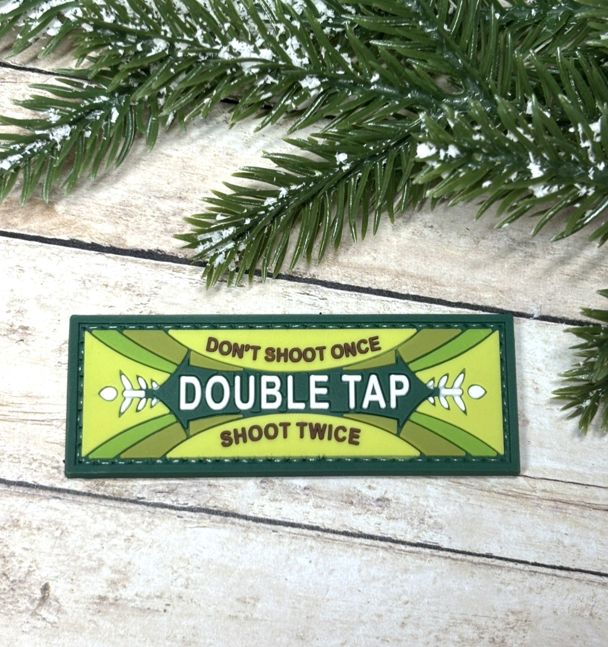 Double Tap Gun Patch - PVC Tactical Morale Patch - Special Forces Gum Patch