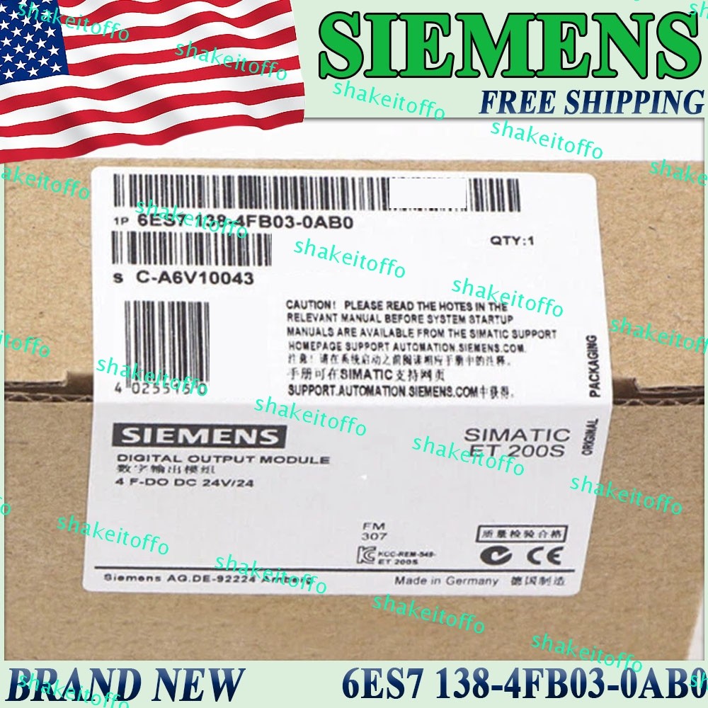 New 6ES7 138-4FB03-0AB0 Siemens 6ES7138-4FB03-0AB0 US 6ES71384FB030AB0 Free Ship