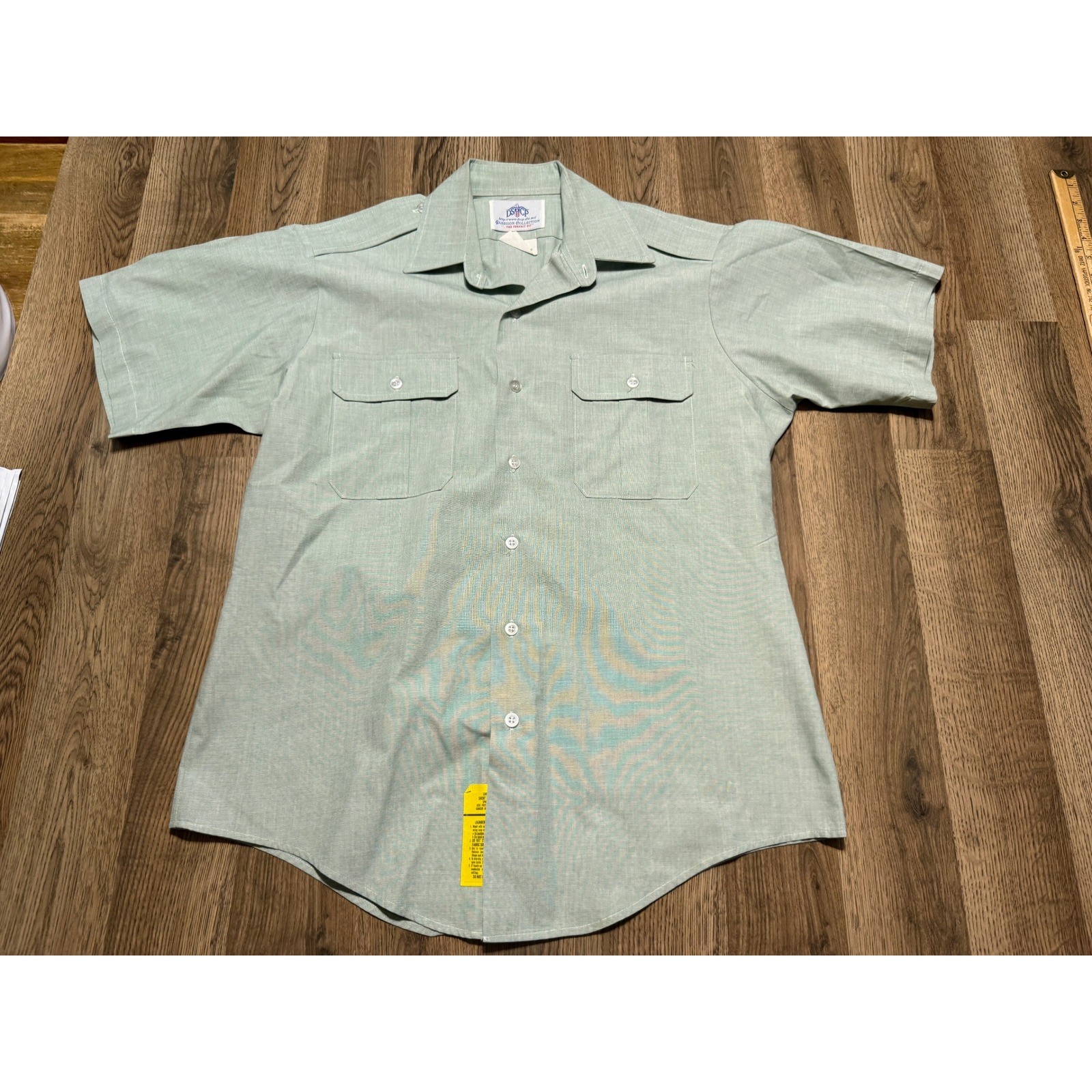 DSCP Military Uniform Shirt Mens 16 Green Adult Short Sleeve AG-415 Excellent